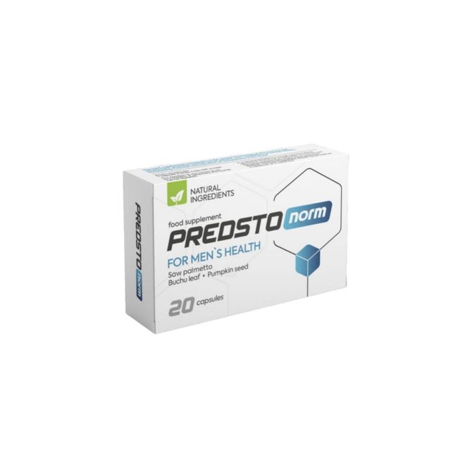 PredstoNorm Nahrungsergänzungsmittel für die Männergesundheit in einer Packung mit 20 Kapseln